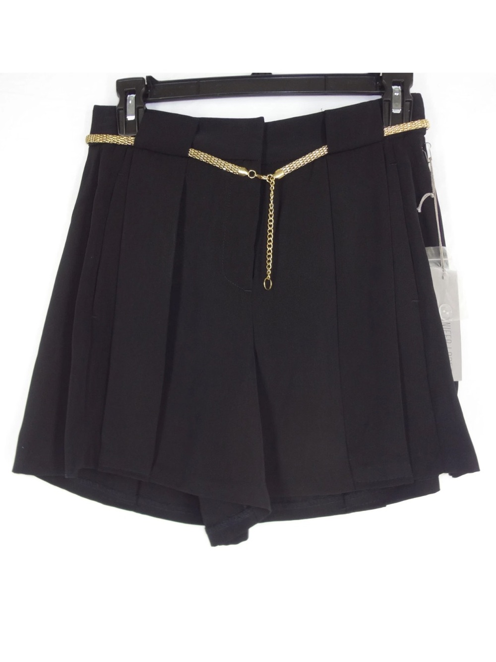 Jennifer Lopez Black Pleated Shorts
